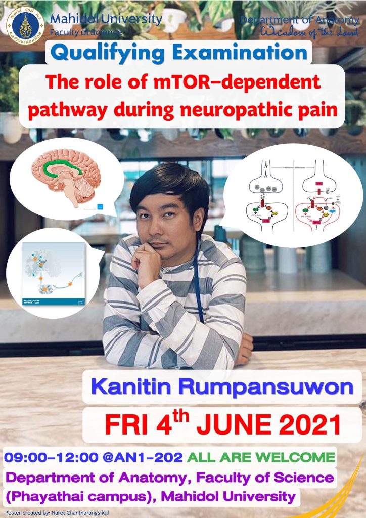 Kanitin Rumpansuwon’s Qualifying Examination on Friday 4th June 2021, 09:00-12:00, @AN1-202. All are welcome.