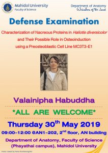 Valainipha's DEFENSE on Thursday 30th May 2019, 09:00-12:00, @AN1-202
