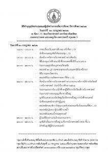 กำหนดการ พิธีทำบุญอุทิศส่วนกุศลแด่ผู้อุทิศร่างกายเพื่อการศึกษา ปีการศึกษา 2562