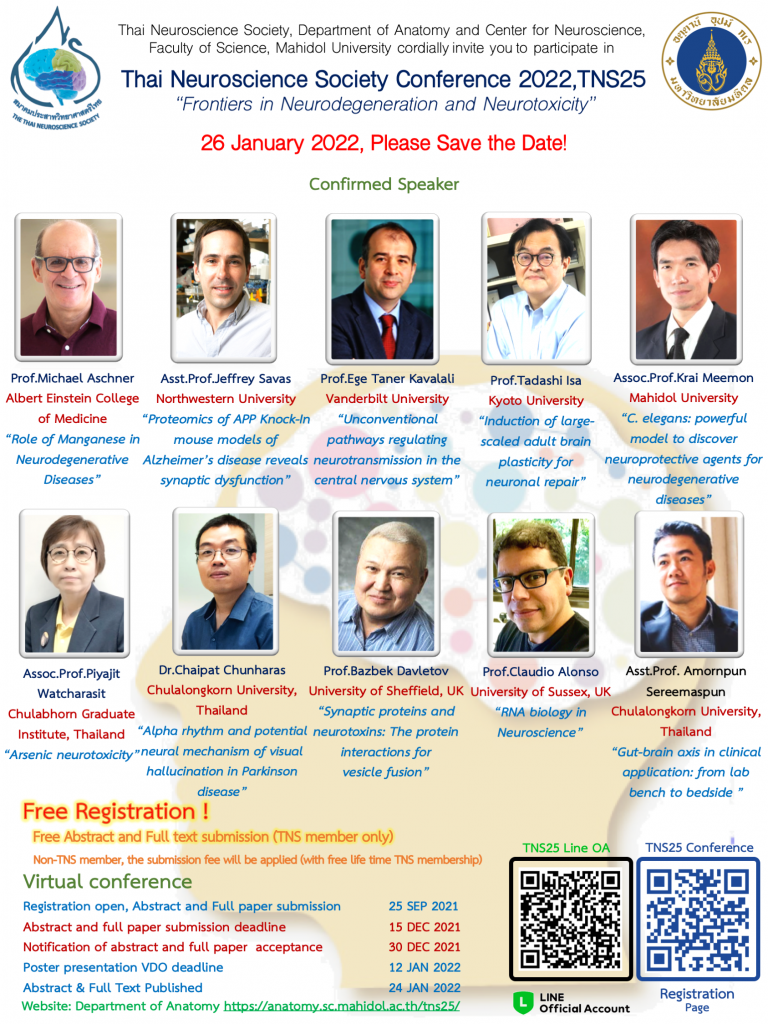 Thai Neuroscience Society Conference 2022, TNS25th